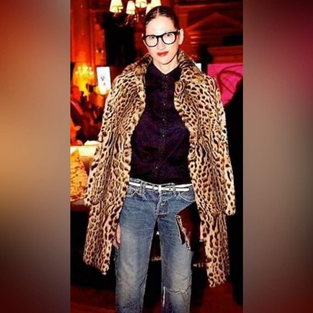 J.Crew Faux Fur Animal Print Coat